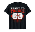 Football 63Rd Birthday Player Tackle Team T-Shirt - Unique Graphic Unisex