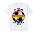 My Home My Roots Ecuador Flag Soccer T-Shirt - Trendy Graphic Unisex