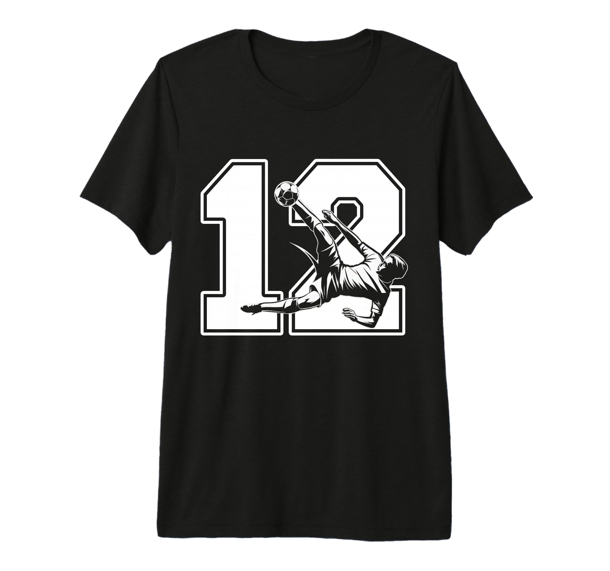12 Soccer Birthday Gift Soccer Fan Sports T-Shirt - Novelty Apparel Unisex