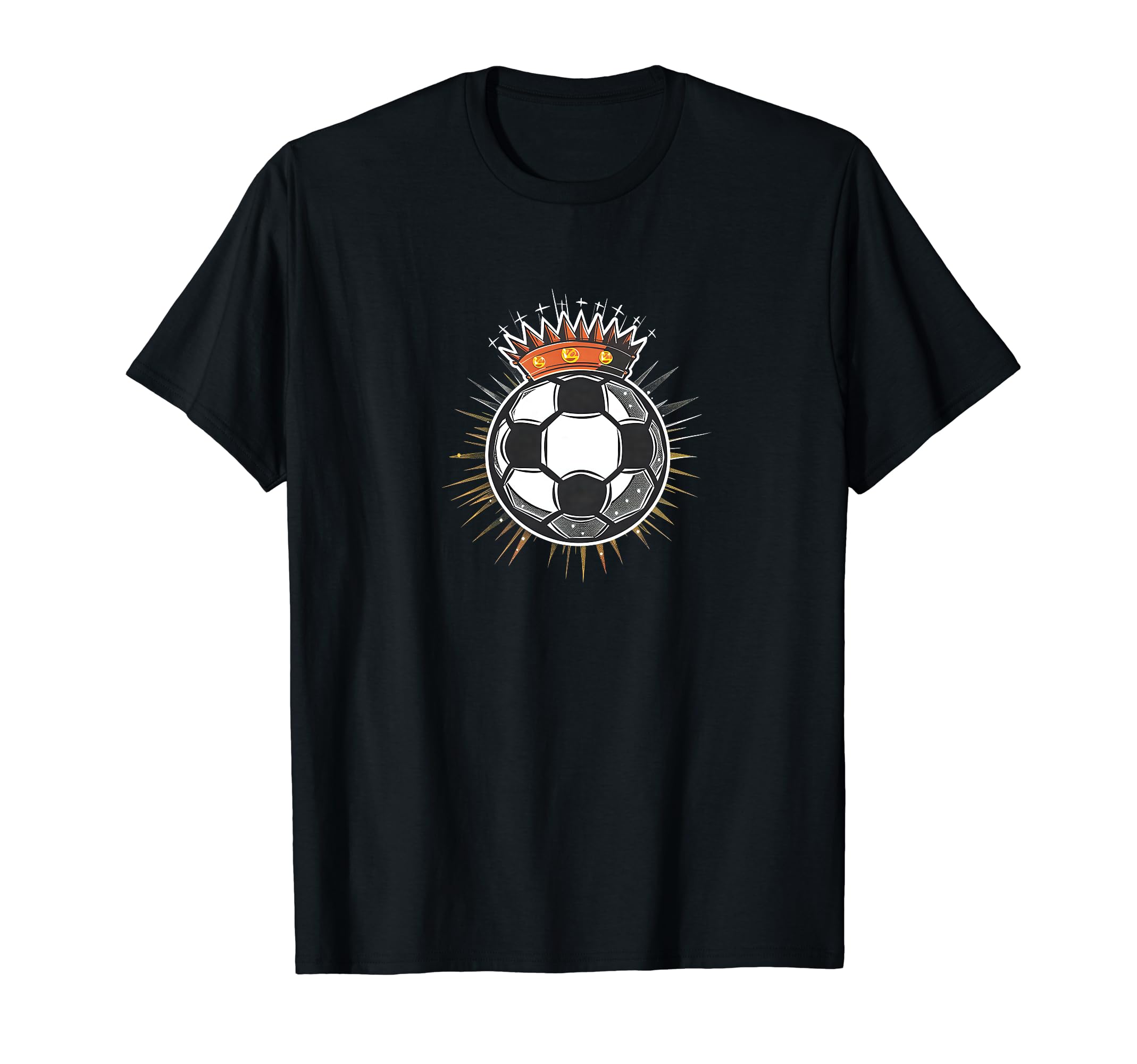 Crown Soccer Ball Soccer Coach T-Shirt - Custom Art Print for Adults
