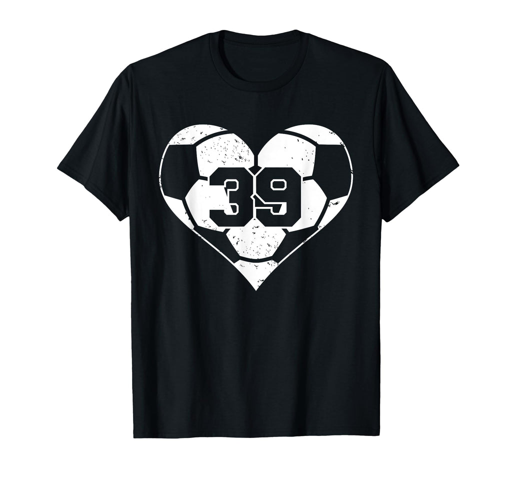 Soccer Number 39 Jersey Funny Soccer T-Shirt - Unique Graphic Men Women