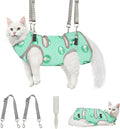 Supet Cat Grooming Hammock, Self-Adhesive Cat Nail Clipper Hammock, Soft Fabric Cat Wrap for Cutting Nails, Quickly Calm Down for Medicine, Teeth Brushing, Ear Cleaning
