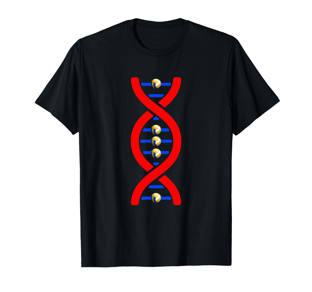 Volleyball Dna Soccer Sport Lover T-Shirt - Novelty Apparel for Adults