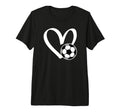 Soccer Ball Heart Tri Blend T-Shirt - Custom Art Print Unisex
