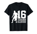16 Years Being Awesome Soccer 16Th T-Shirt - Fun Novelty Design for Adults