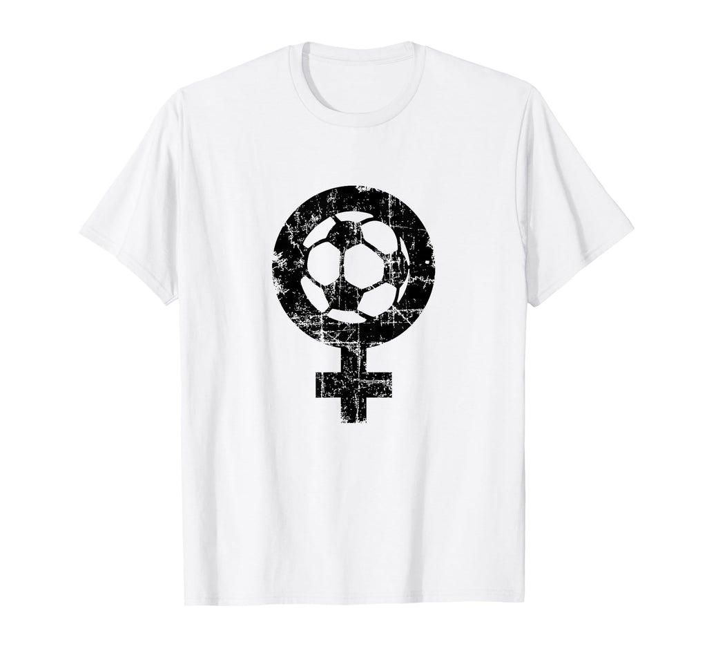 Female Soccer Black Womens Soccer T-Shirt - Casual Everyday Wear Unisex