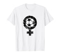 Female Soccer Black Womens Soccer T-Shirt - Casual Everyday Wear Unisex