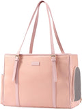 Fashion Dog Purse Pet Carrier Leather Bag for Small Dogs Cats Puppy, Portable Tote Bag Airline Approved Soft-Sided Carriers (Pink)