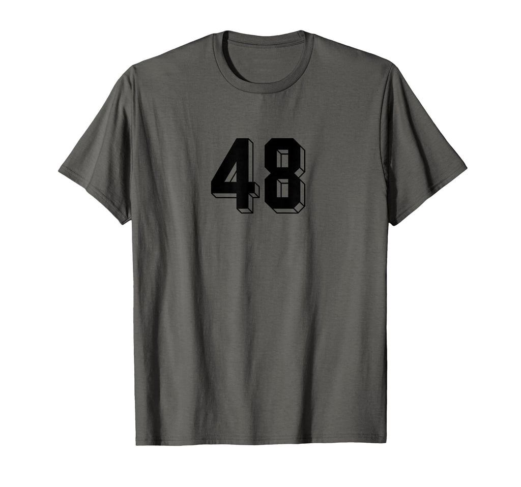 Number 48 80S 90S Soccer Team T-Shirt - Casual Everyday Wear Men Women