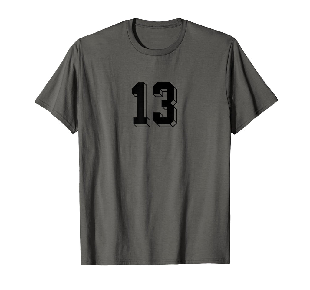 Number 13 80S 90S Soccer Team Jersey T-Shirt - Graphic Print for Adults