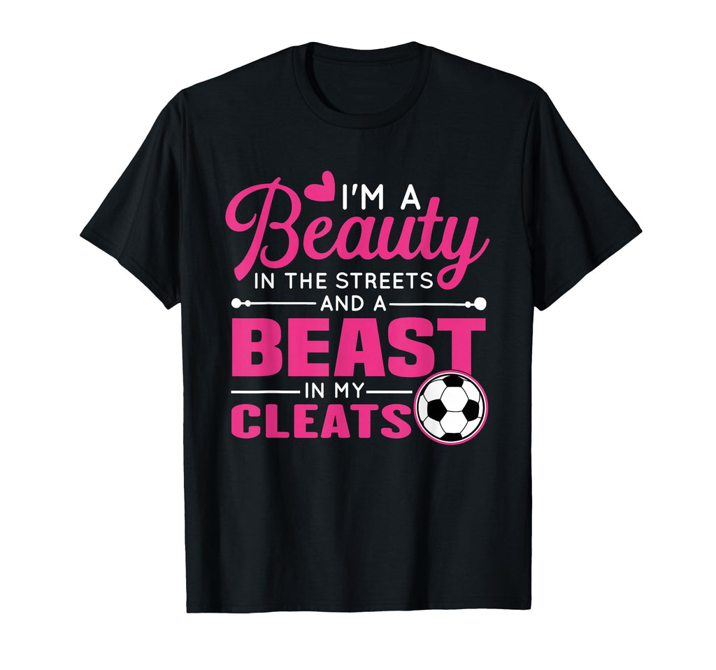 Beauty Streets Beast My Cleats Soccer T-Shirt - Graphic Print for Adults