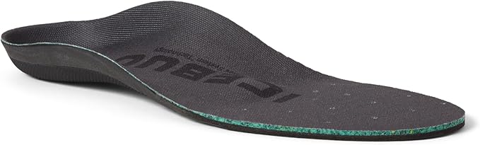 Icebug Comfort Insoles with Dynamic Arch Support, Charcoal Medium Arch, M 7/W 8.5-9