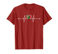 Portugal Soccer Heartbeat Portugese T-Shirt - Unique Graphic Men Women