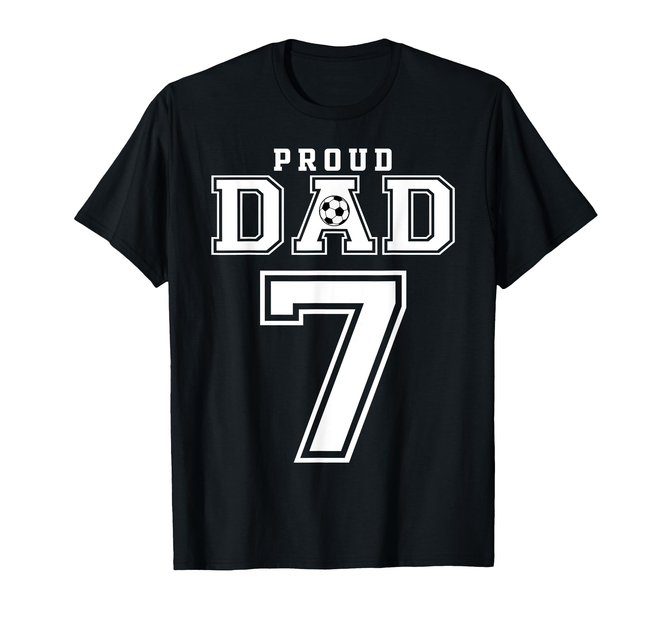 Number 7 Custom Proud Soccer T-Shirt - Casual Everyday Wear Men Women