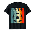 Seven 7Th Soccer Birthday Party 7 Years T-Shirt - Minimalist Print Unisex