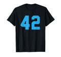 Blue Sports Team Number 42 T-Shirt - Streetwear Style Unisex