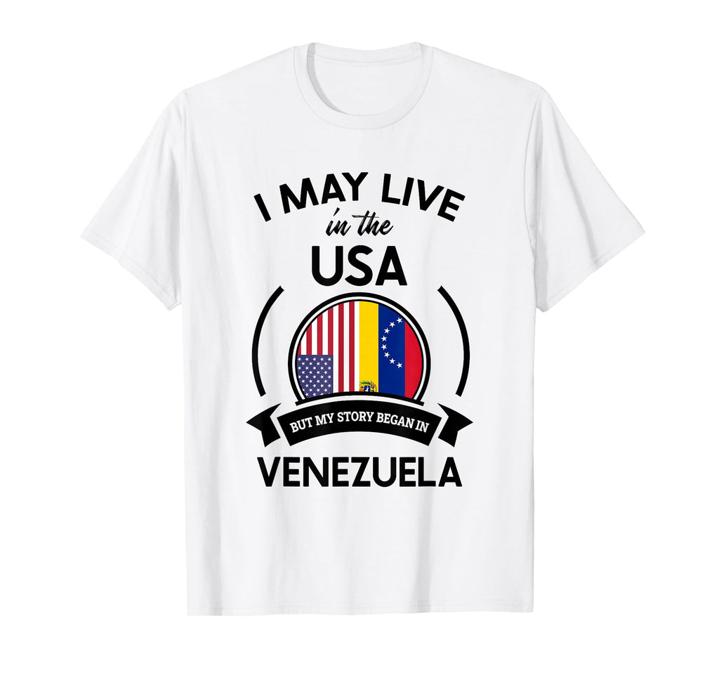 May Live Usa But My Story Began T-Shirt - Minimalist Print Men Women
