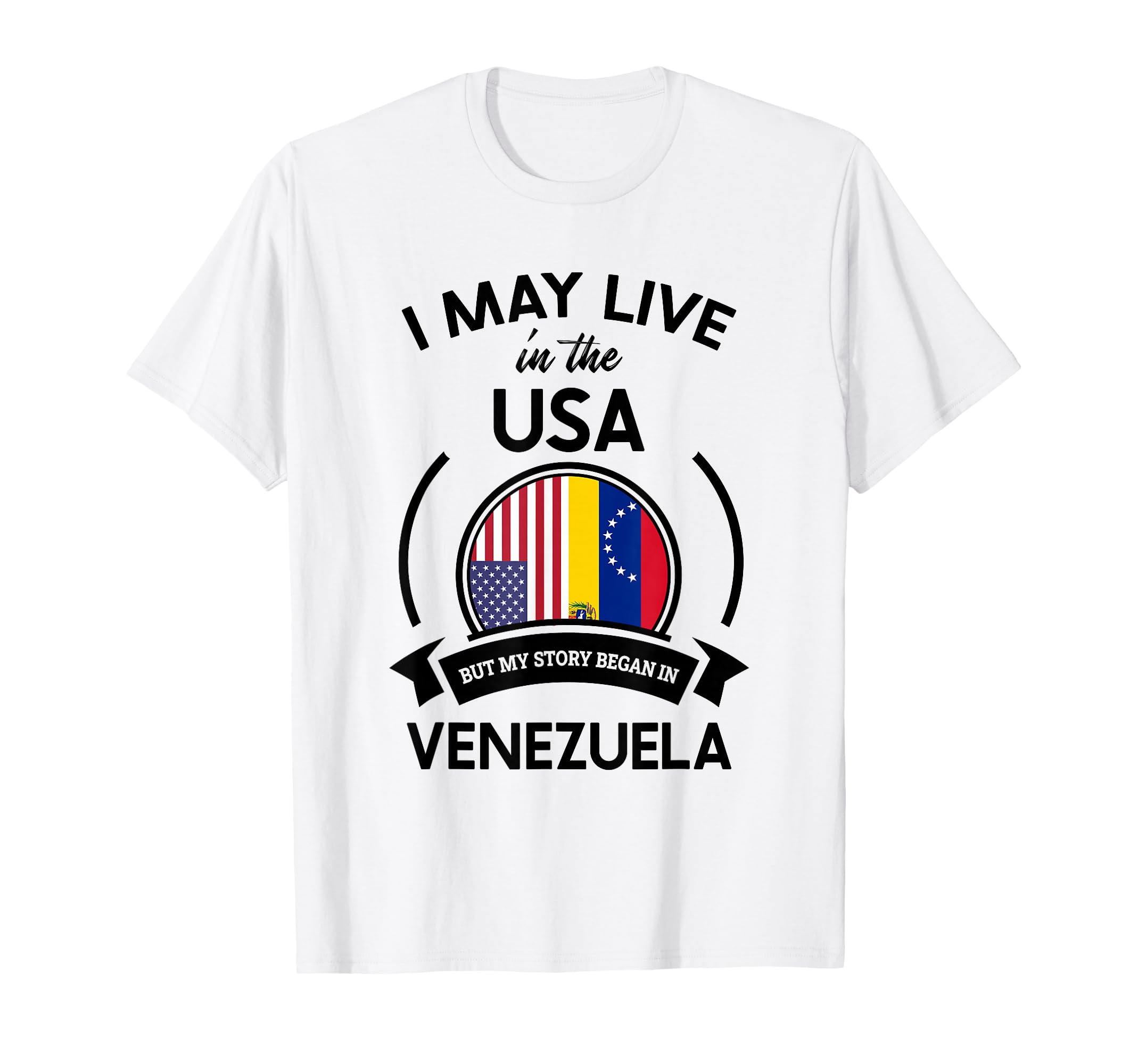 May Live Usa But My Story Began T-Shirt - Minimalist Print Men Women