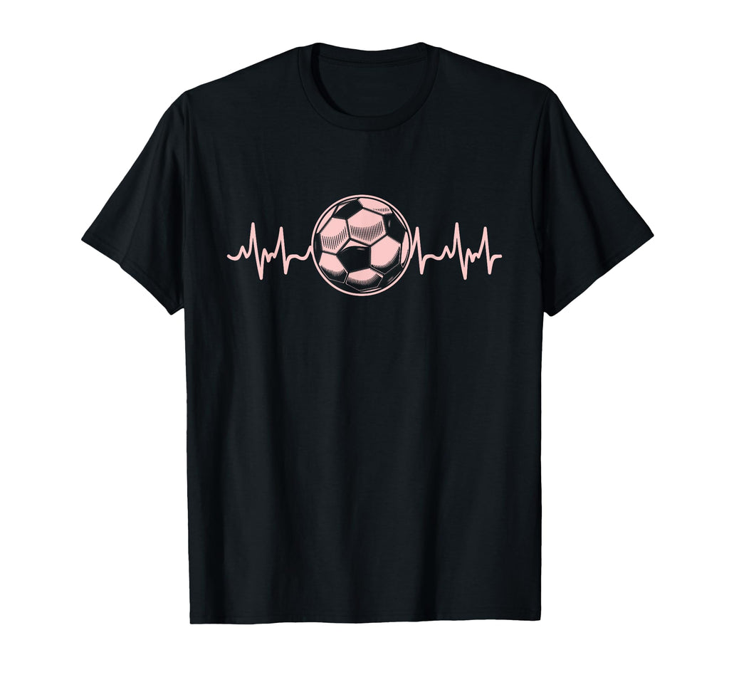 Soccer Heartbeat Sports Pastel T-Shirt - Minimalist Print Men Women