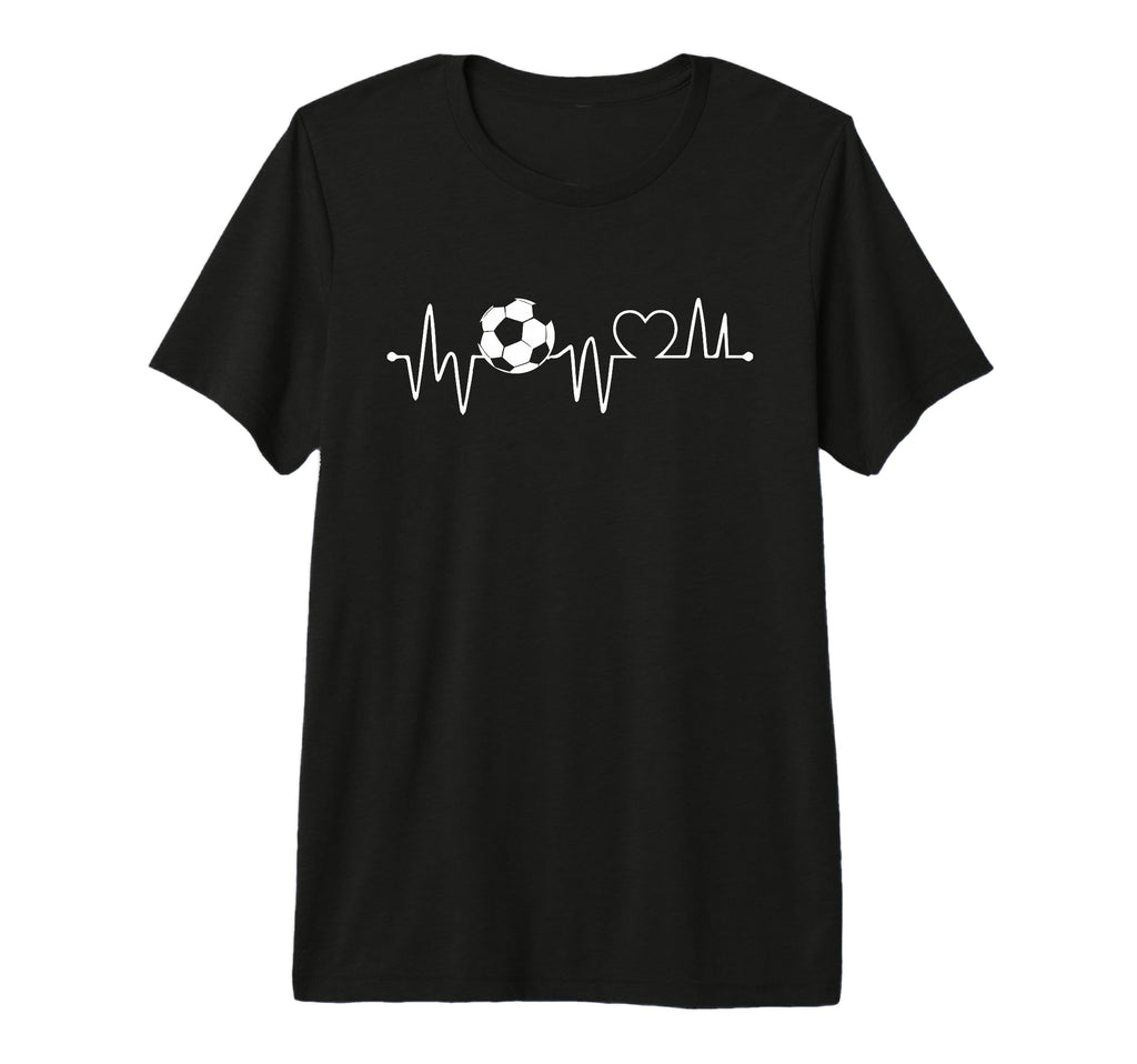 Soccer Heartbeat Soccer Ball T-Shirt - Aesthetic Graphic for Adults