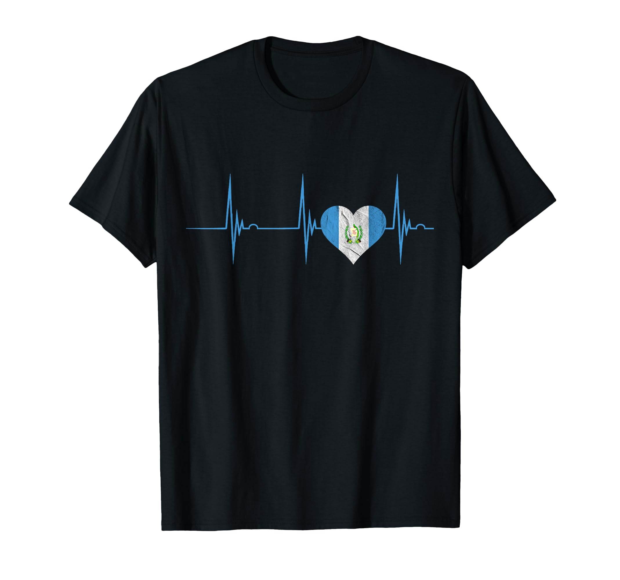 Guatemala Heart Guatemalan Heartbeat Ekg T-Shirt - Novelty Apparel Unisex
