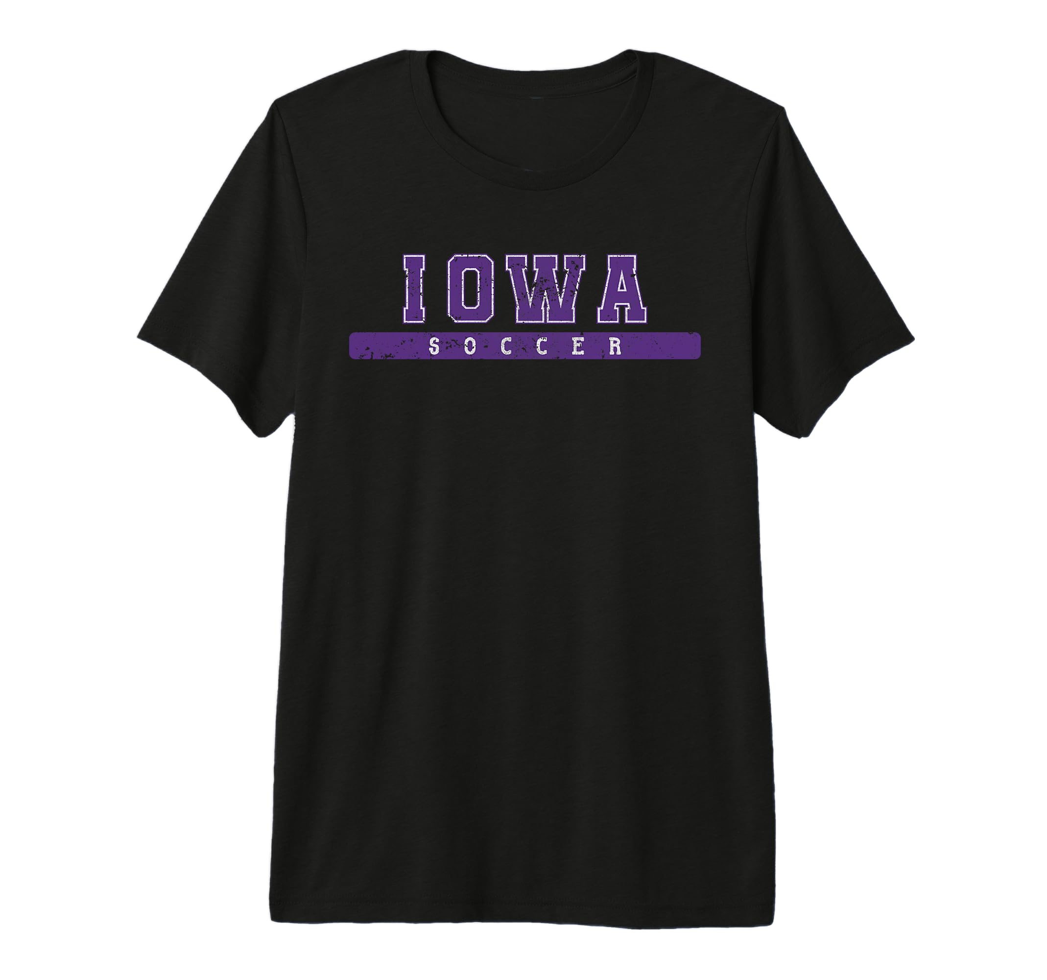 Iowa Soccer Purple Text Tri Blend T-Shirt - Streetwear Style Unisex