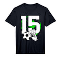 15Th Birthday Soccer Player Football T-Shirt - Minimalist Print for Adults