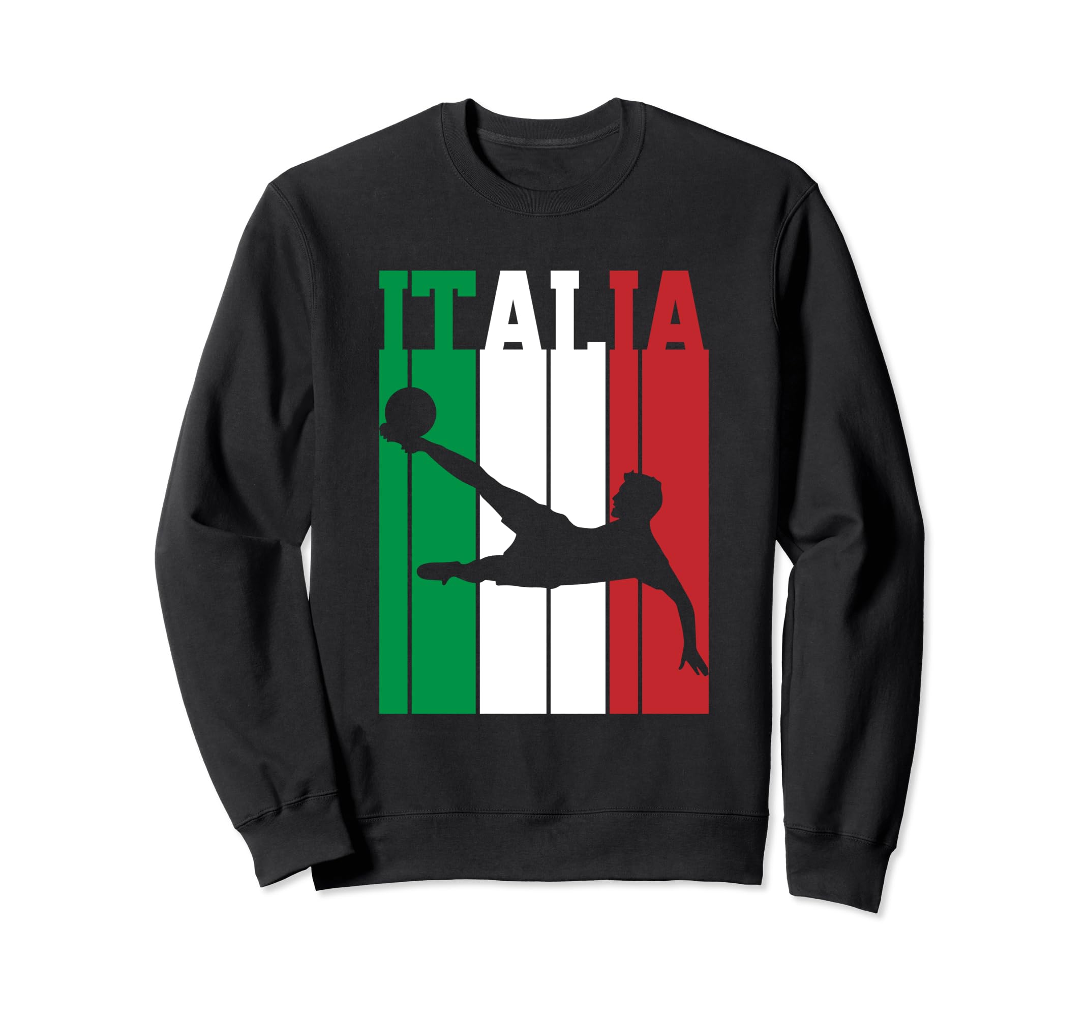 Italy Flag Italian Pride Soccer Sweatshirt - Aesthetic Graphic for Adults