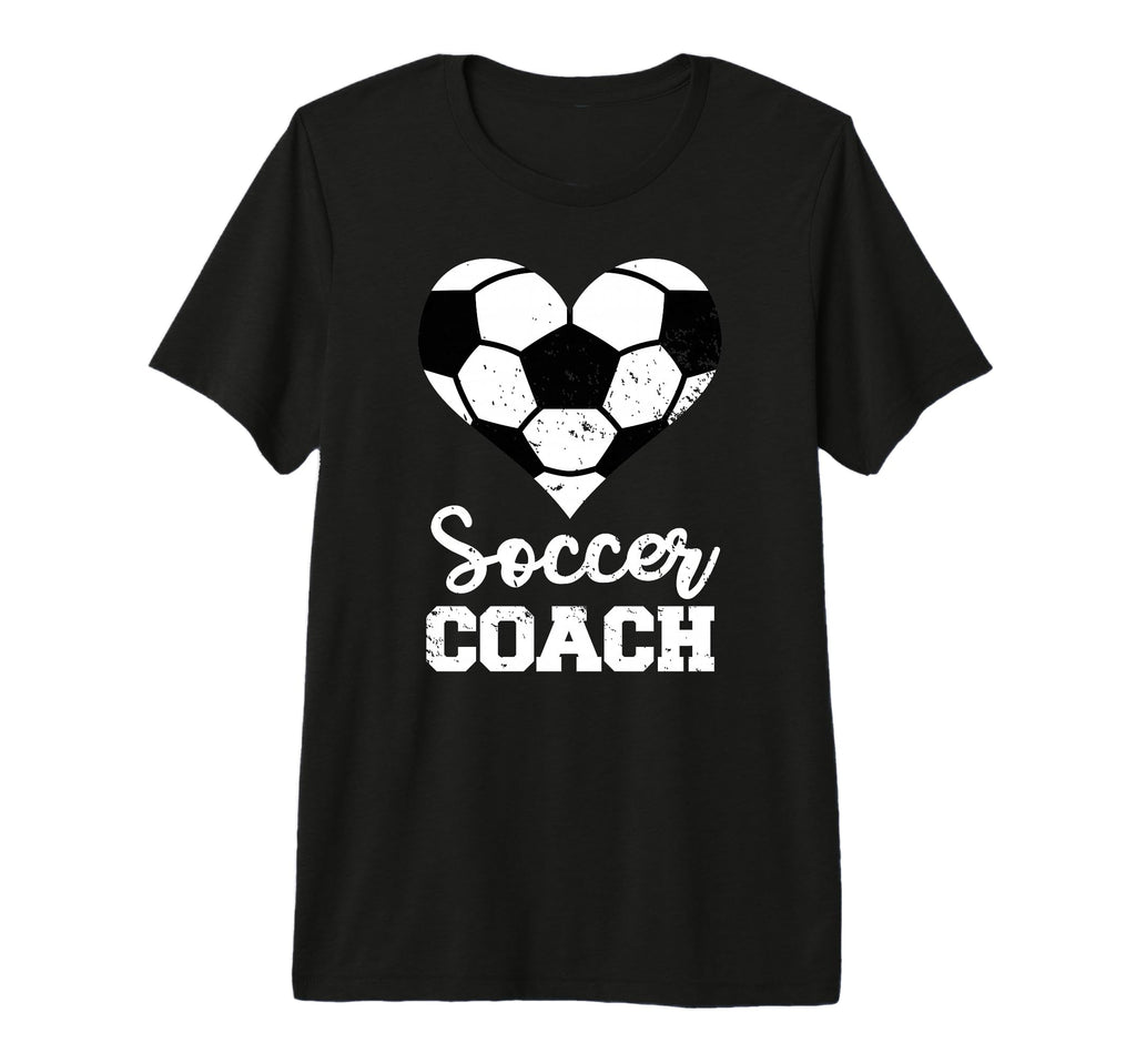 Soccer Coach Heart Funny Soccer T-Shirt - Novelty Apparel for Adults
