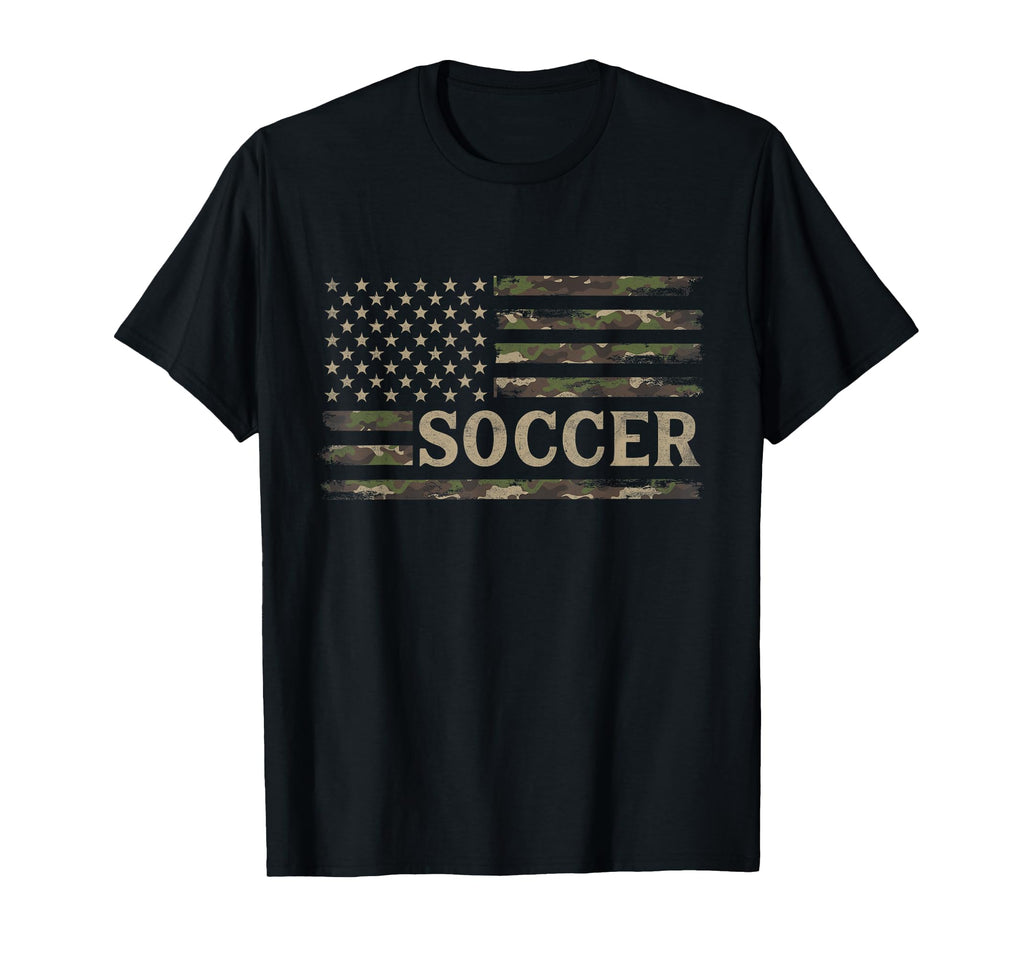 Camo Soccer Camourflage Usa Flag Player T-Shirt - Graphic Print Men Women