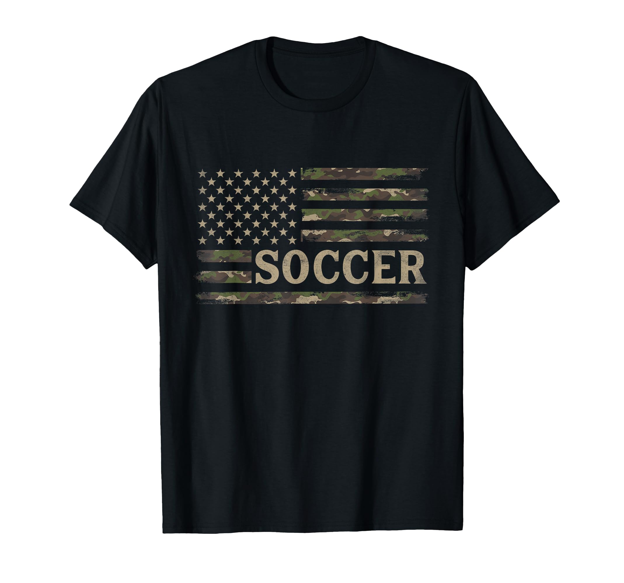 Camo Soccer Camourflage Usa Flag Player T-Shirt - Graphic Print Men Women