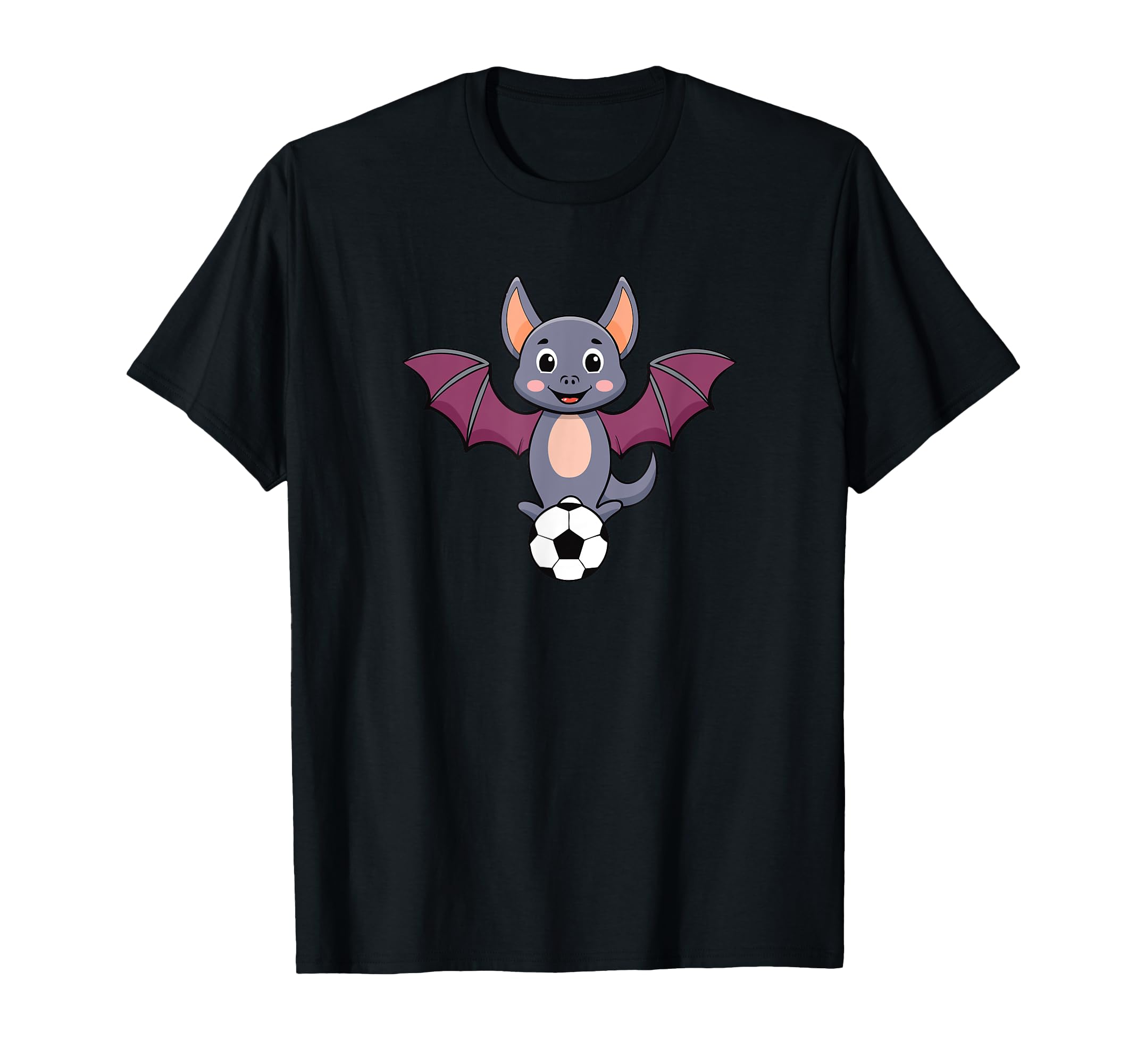 Bat Playing Soccer Funny Soccer Player T-Shirt - Unique Graphic Men Women