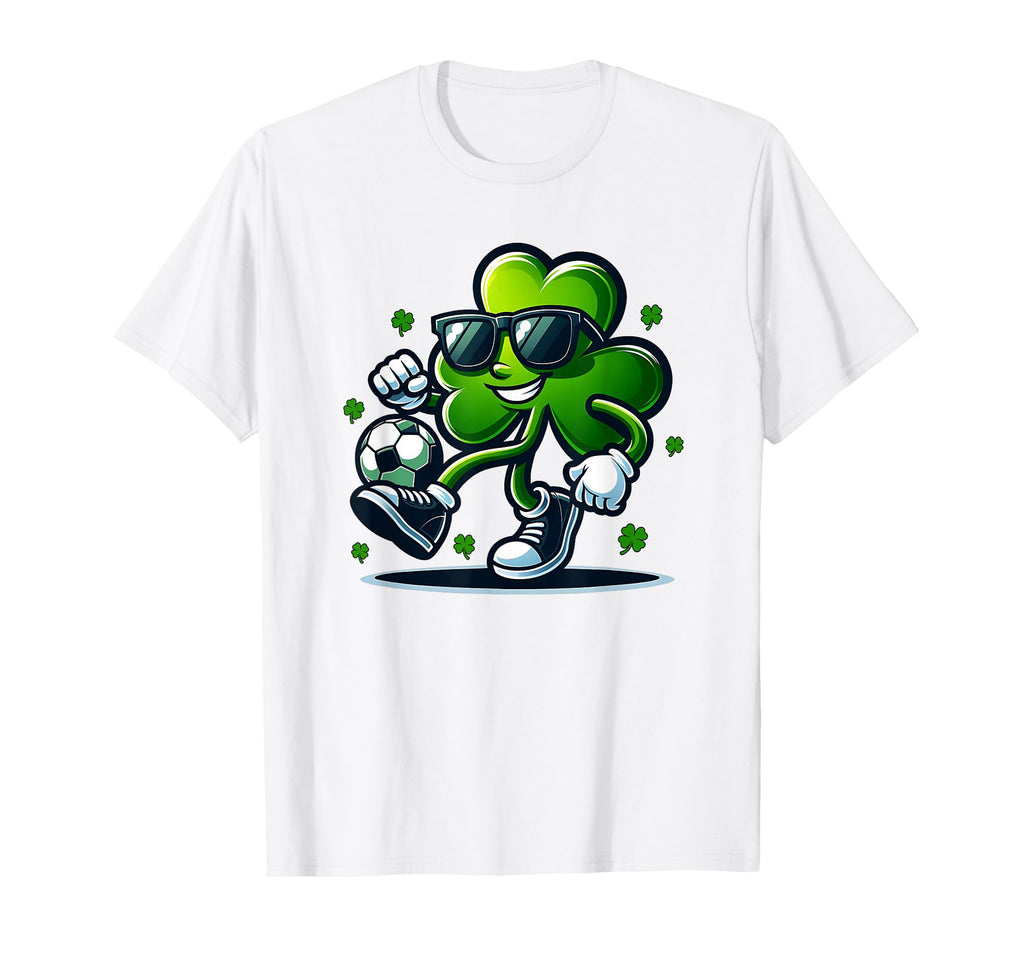 Soccer St Patricks Day Funny Irish T-Shirt - Custom Art Print Men Women