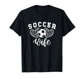 Soccer Coach Wife Hearts Wife T-Shirt - Casual Everyday Wear Men Women
