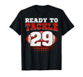 Football 29Th Birthday Player Tackle T-Shirt - Custom Art Print Men Women