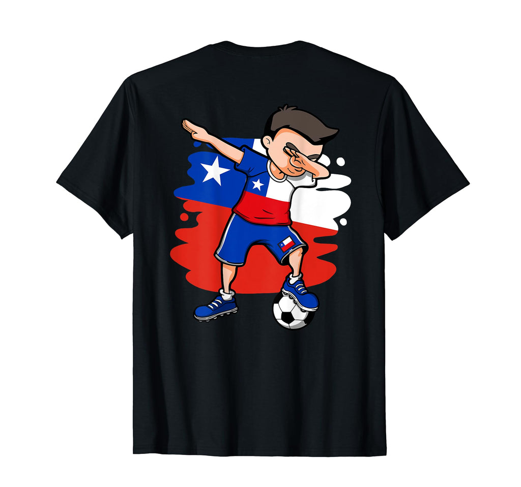 Dabbing Soccer Chile Jersey T-Shirt - Casual Everyday Wear Men Women