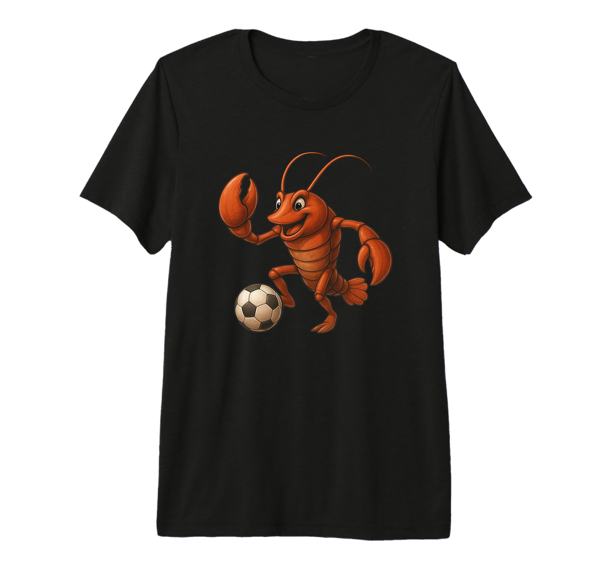 Lobster Soccer Player Fun Football T-Shirt - Custom Art Print Men Women