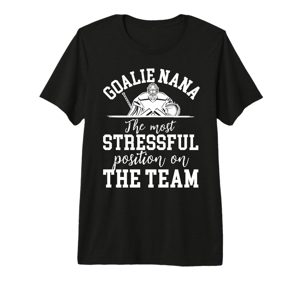 Funny Hockey Goalie Nana Hockey Keeper T-Shirt - Unique Graphic Men Women