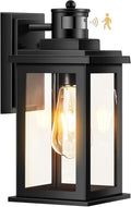 VIANIS Outdoor Motion Sensor Light, Black Exterior Lighting Fixtures Sconce, Dusk to Dawn Outdoor Lighting, Waterproof Front Porch Light for Garage, Patio, Doorway, Anti-Rust, Hardwired, Non-Solar