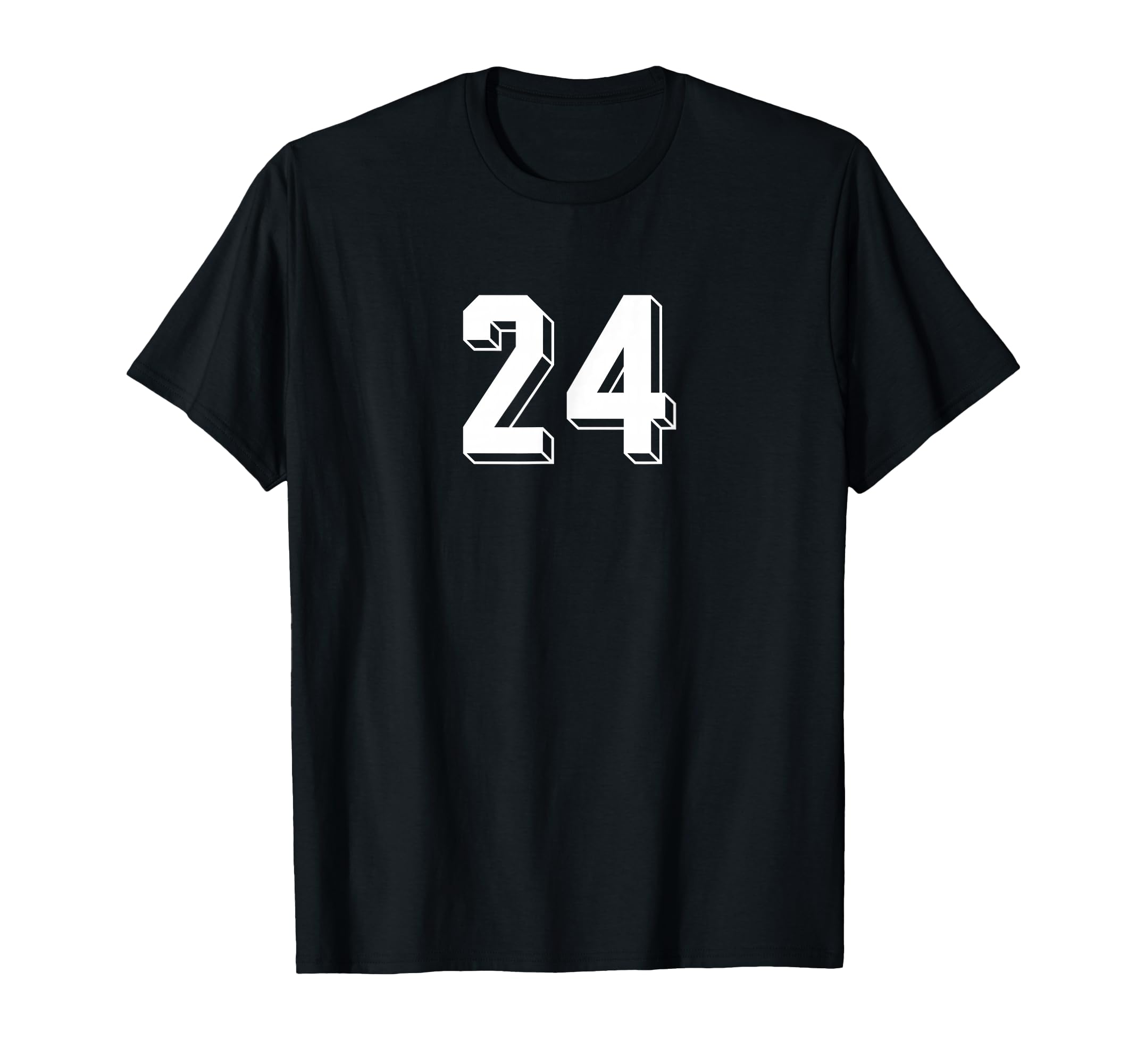 Number 24 80S 90S Soccer Team Jersey T-Shirt - Novelty Apparel for Adults