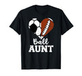 Ball Aunt Heart Funny Soccer Football T-Shirt - Trendy Graphic Men Women