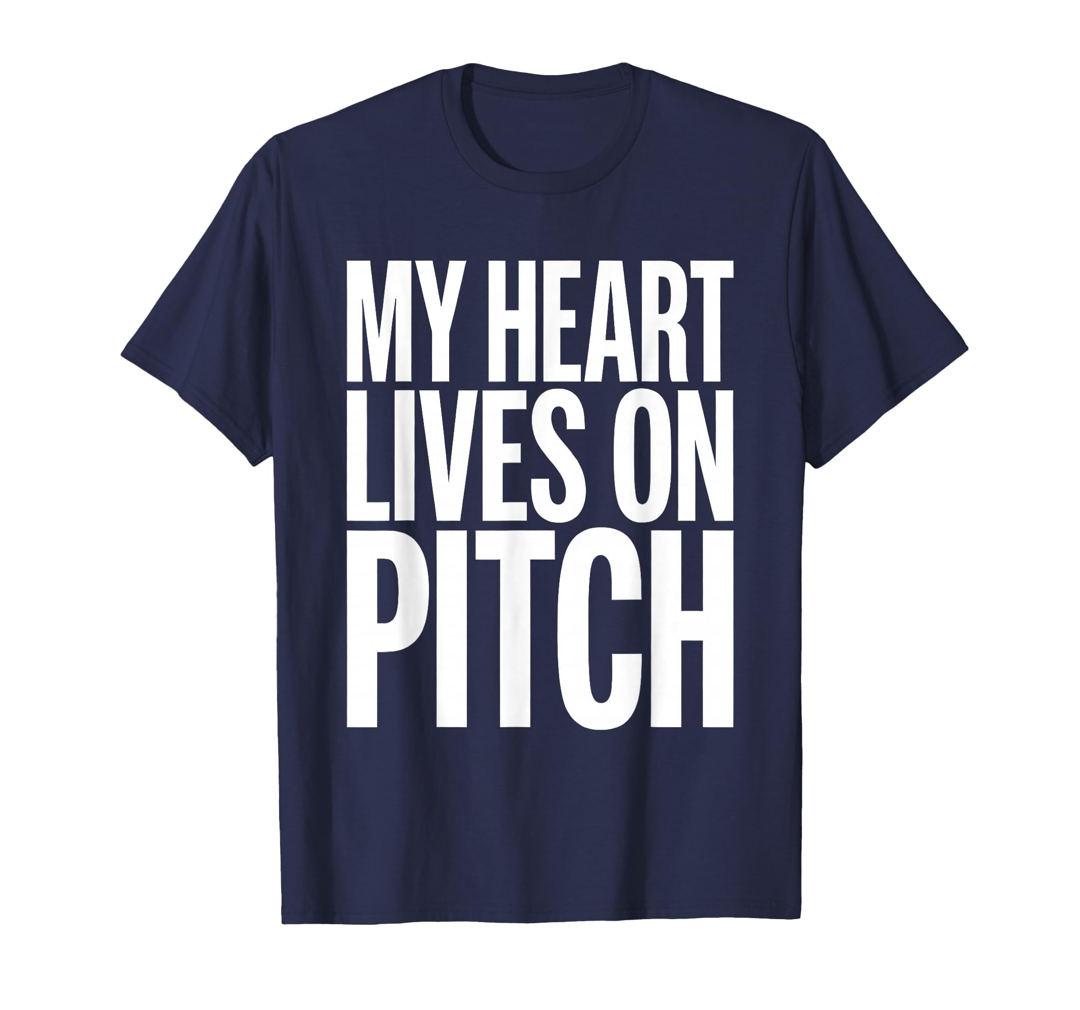 My Heart Lives Pitch Soccer Lover T-Shirt - Minimalist Print Unisex