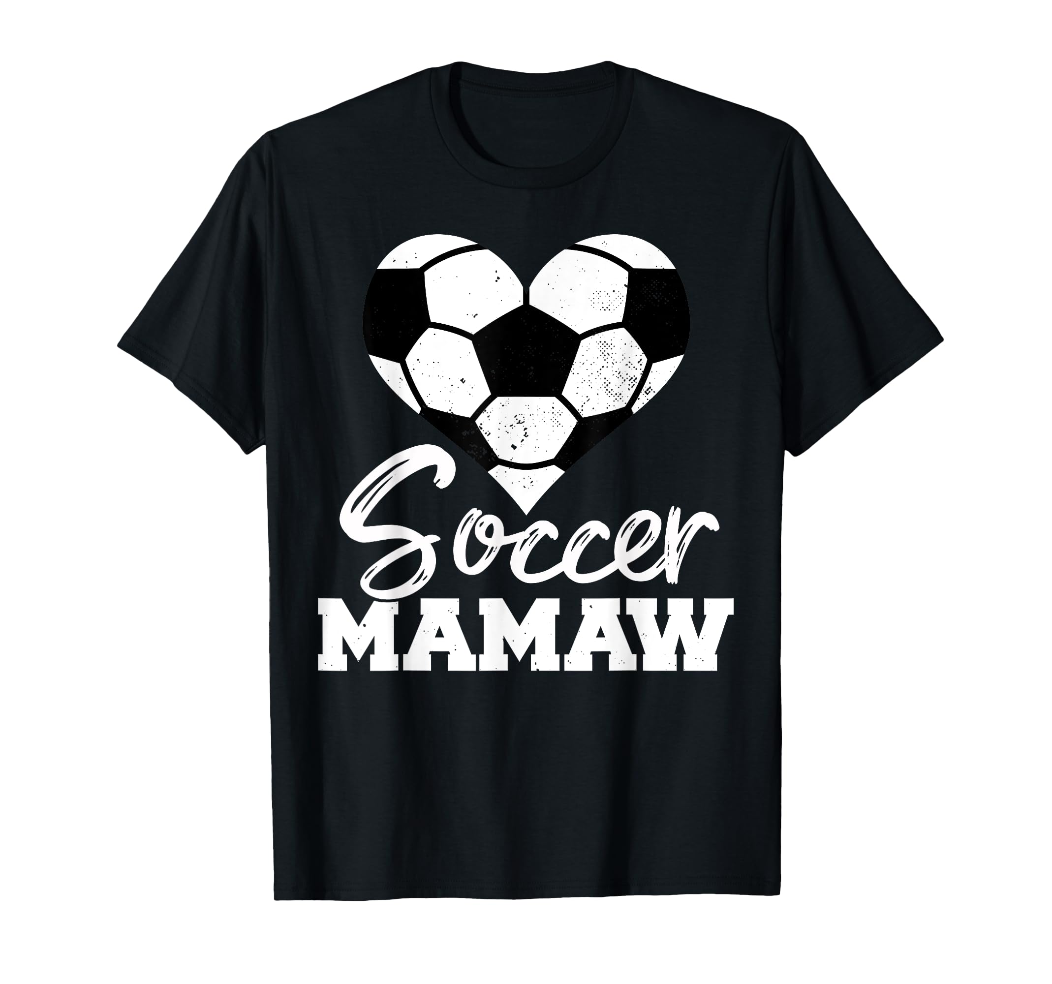 Soccer Mamaw Heart Funny Heartfelt Love T-Shirt - Graphic Print for Adults