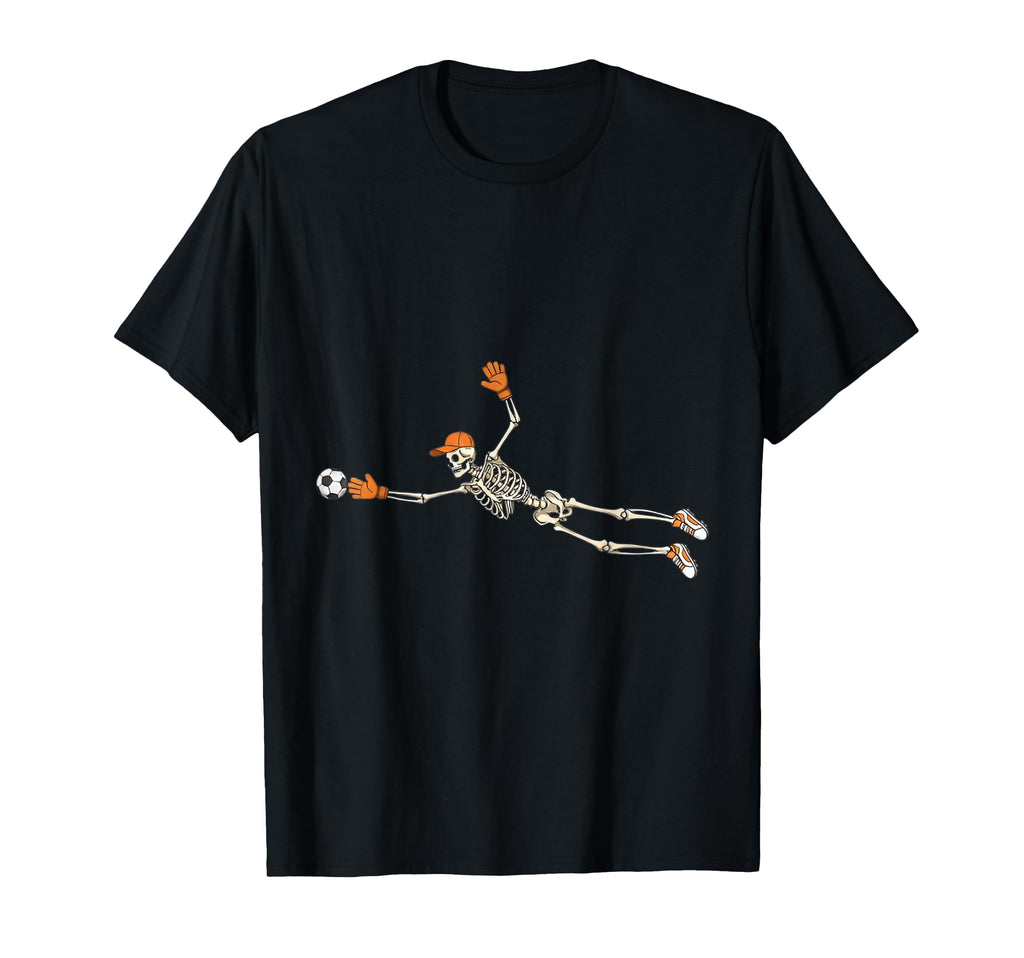 Skeleton Goalkeeper Soccer Funny T-Shirt - Fun Novelty Design Unisex