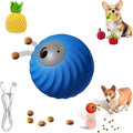 Zoomie Buddy 2.0, Zoomie Buddy for Dogs, 2 in 1 Smart Touch Interactive Dog Balls ＆ Pet Feeder, 2.83" Diameter, Suitable for Small/Medium Dogs, with Fruit Plush Cover (Blue, Pineapple)
