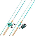 Sougayilang Fishing Rod and Reel Combo, 2-Piece 5-Foot 6-Inch Graphite & Fiberglass Rod, Durable and Strong, Quickset Anti-Reverse Fishing Reel (1Pack/2Pack)