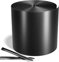 Worth Galvanized Steel Landscape Edging 10" x25' Metal Garden Edging Roll Flexible Bender Border with 8Pcs Stakes for Lawn, Flower Bed Edges, Black