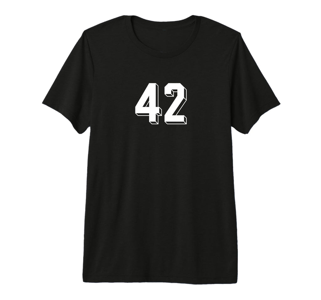 Number 42 80S 90S Soccer Team Jersey T-Shirt - Custom Art Print for Adults