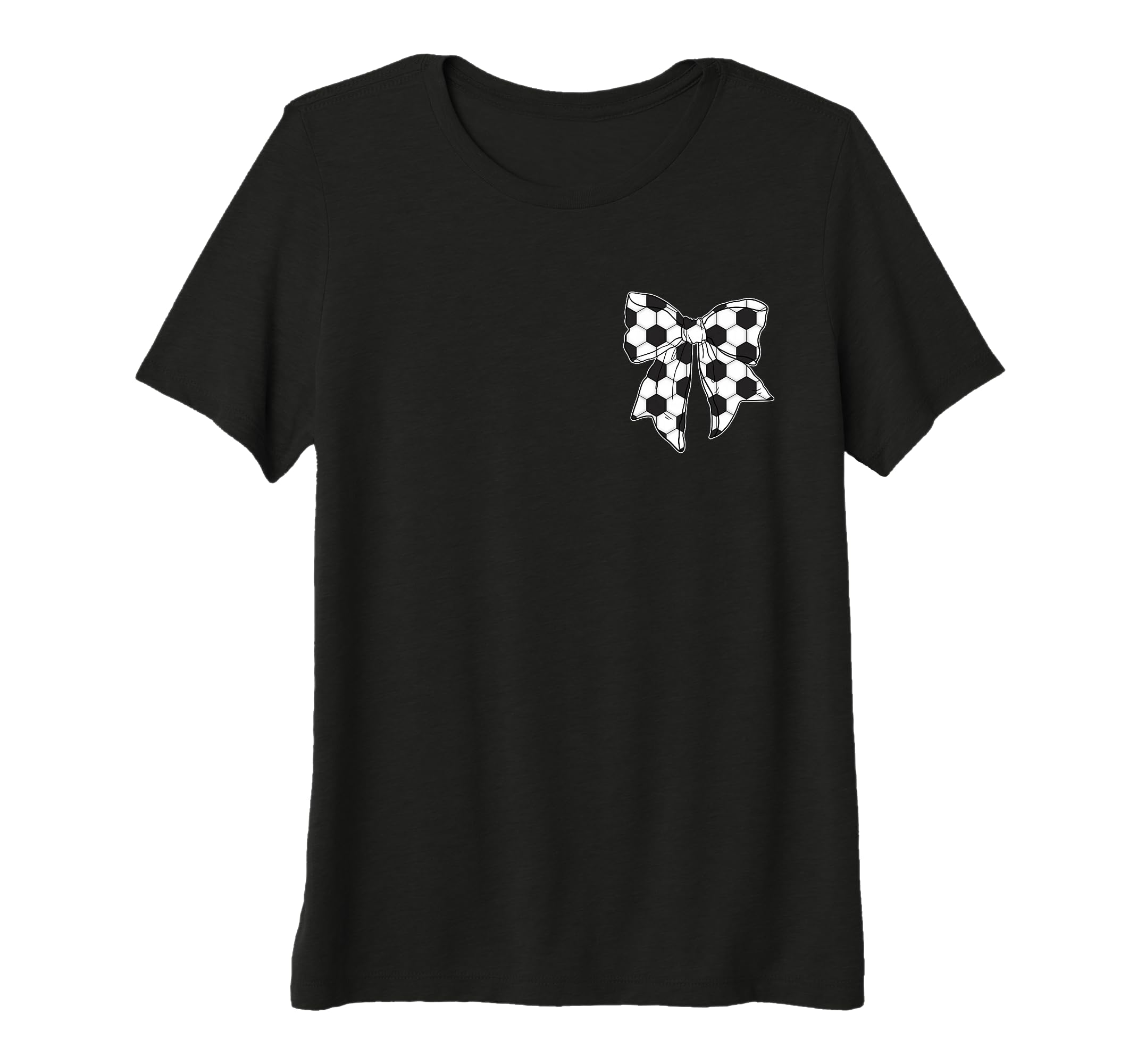 Womens Soccer Bow Game Day Coquette T-Shirt - Custom Art Print Men Women