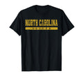 North Carolina Soccer Yellow Text T-Shirt - Unique Graphic Unisex